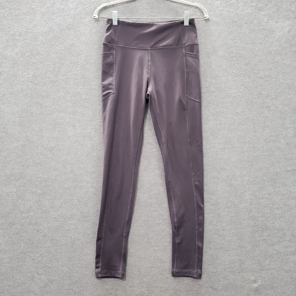 Victoria Secret Women Activewear‎ Pants 8 Purple Leggings Pockets 26" Inseam